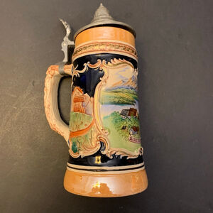 Bintage star berg German lidded stein